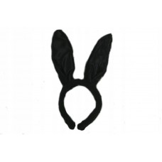 uszy króliczka playboya czarne atłasowe królika