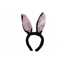 uszy króliczka playboya różowe atłasowe królika