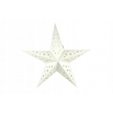 papierowa gwiazda 3D ozdoba składana biała
