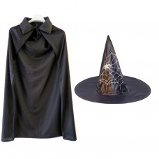 strój kostium czarownicy wiedźmy halloween peleryna kapelusz 3-8 lat PORZĄD