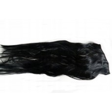 057 peruka karnawałowa czarna długa dopinka75 cm