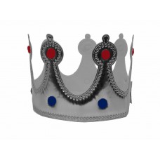 Korona króla regulowana srebrna Król Przebranie