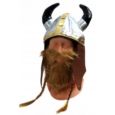 OBELIX hełm wikinga wiking rogami czapka broda